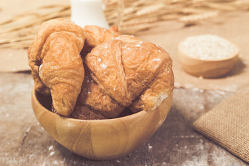 Freshly baked croissants.