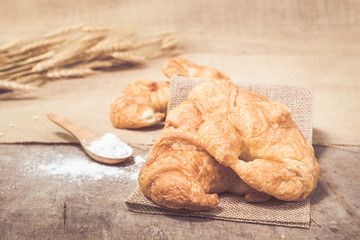 Freshly baked croissants.