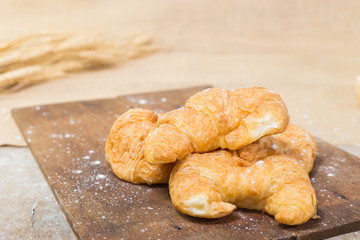 Freshly baked croissants.
