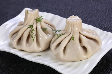 Caucasian traditional Khinkali