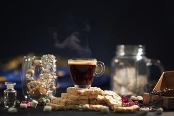 Witch - fortune teller reading fortune close up