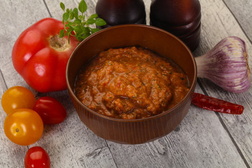 Famous Spanish gazpacho tomato soup