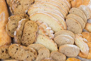 Sliced fresh rustic bread