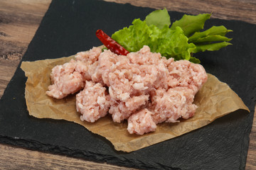Homemade pork minced meat for cooking