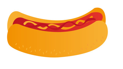 hot dog isolated over white background vector