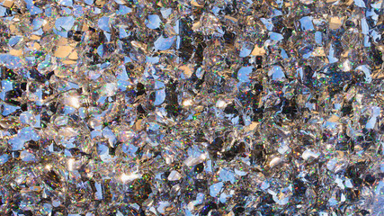  Realistic diamond texture close up, 3D illustration.