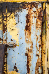 Die rostige alte Stahlwand hatte eine schöne Textur