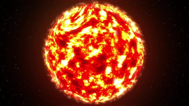 El sol girando en loop