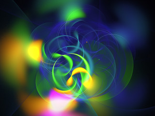 abstract chaotic fractal background 3D rendering illustration