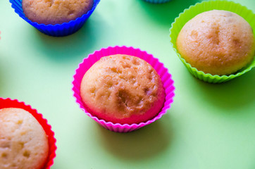 Pattern of multi-colored delicious biscuits dessert cookies cake