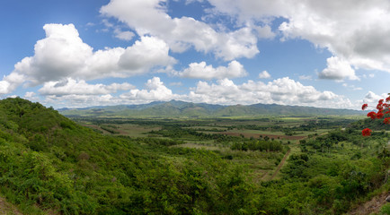 Fototapeta na wymiar Landscape of the Valle de los Ingenios in Trinidad Cuba