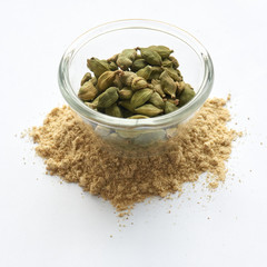 Cardamom isolated small pile