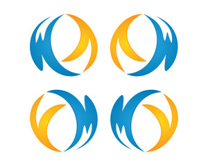 Fototapeta premium wa aw vm mv letter logo template