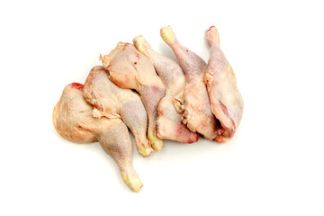 Chicken thigh in white background