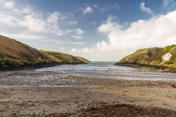 Looking to sea small natural harbour, Abercastle.