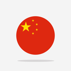 China Flag icon sign template color editable. China national symbol vector illustration for graphic and web design.