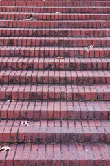 red brick stairs