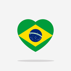 Fototapeta premium Brazil Flag icon sign template color editable. Brazil national symbol vector illustration for graphic and web design.