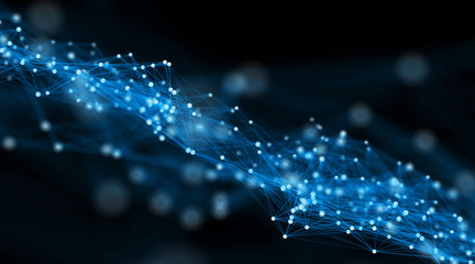 Abstract background consisting of points and lines