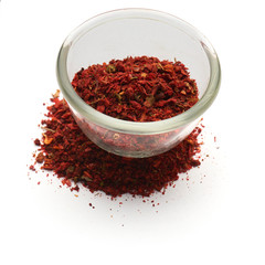 seasoning mix for meat isolated in  a glass plate