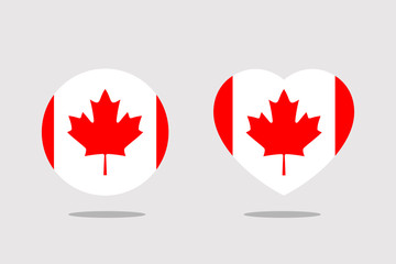 Canada Flag icon sign template color editable. Canada national symbol vector illustration for graphic and web design.