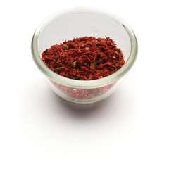 seasoning mix for meat isolated in  a glass plate