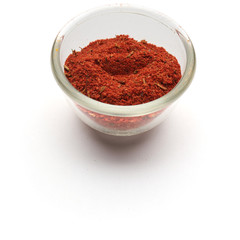 spice mix for fish isolated isolated a glass plate