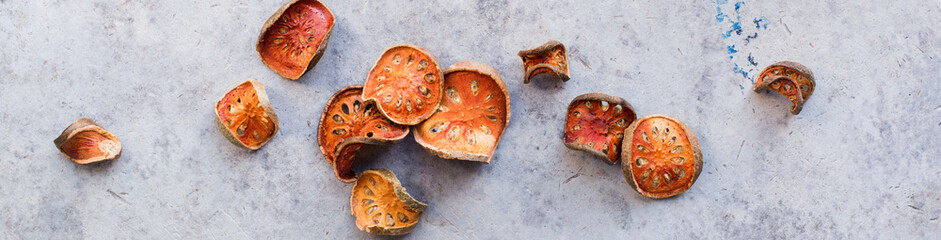 Bael fruit Asian treatment herbal tea dried Matum