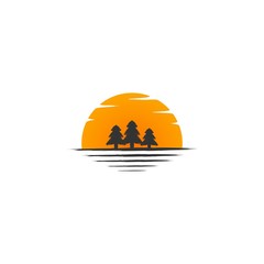 Timberland / pine tree logo design vector illustration