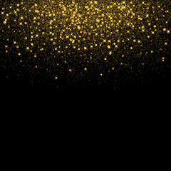 Vector luxury black background with gold sparklers