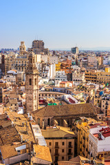 Blick auf die Kirche Santa Catalina und Plaza Redonda, Valencia, Spanien