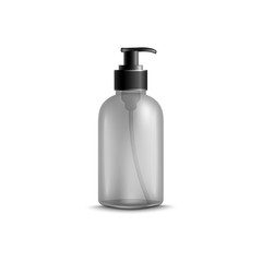 Cosmetic bottle for liquid products 3d vector mockup illustration isolated.