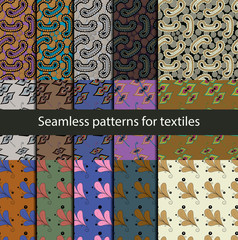 Seamless vintage patterns for textiles