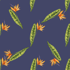 Beautiful illustration for textile design. Flower background. Fashion floral print. Decorative print. Watercolor drawing. Daisy flower drawing.