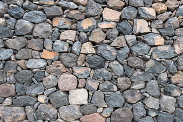 Stonewall to protect terraced fields in the hill country of the island of La Gomera