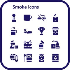smoke icon set