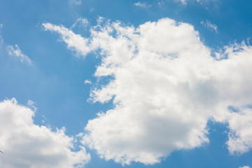 Beautiful natural blue sky background with clouds in sunny day.