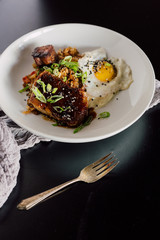 Pork Shoulder and Roasted Pork Belly with Fried Egg