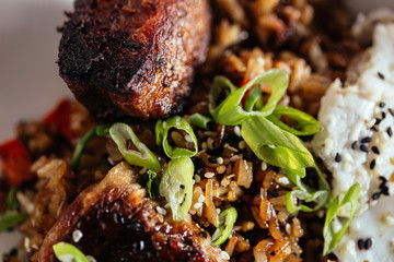 Roasted Pork Shoulder and Fried Pork Belly