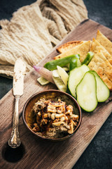 Hummus and Pita Bread Appetizer 