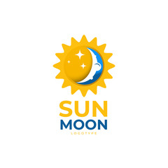 Fototapeta premium Sun & moon logo