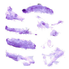 abstraction with water colors. purple random brush strokes. Background of purple streaks