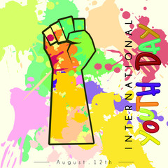 International Youth Day on August 12th vector design