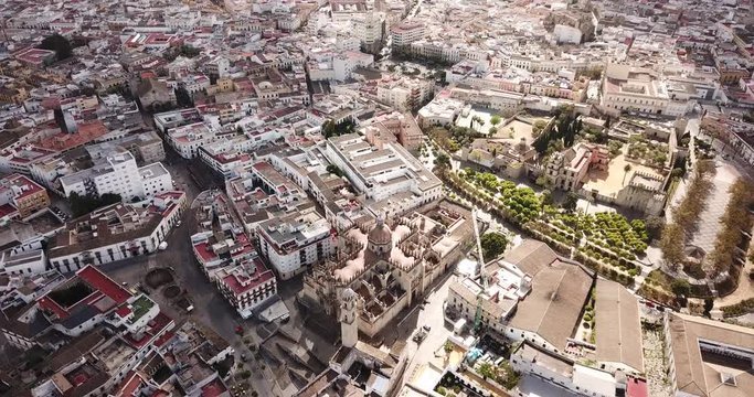 Aerial view of city Jerez de la Frontera. Spain 