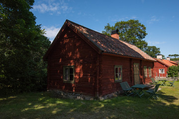 Fototapeta premium Household buildings for the Chaplain of Härkeberga from the 1800s, between Stockholm and Enköping