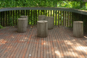 Naklejka premium bench in the garden