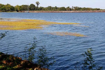 Landschaften am Ufer des Mekong in Südostasien