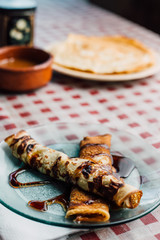 Panqueques con dulce de leche