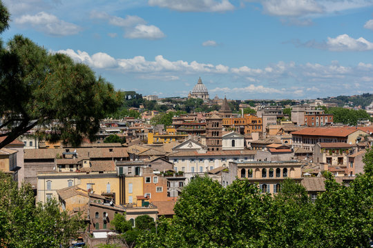 Rome city skyline panorama