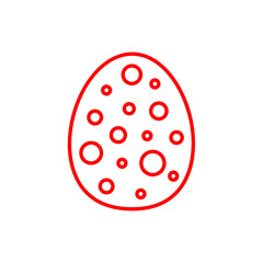 Flat minimal egg icon. Simple vector egg icon. Isolated egg icon for various projects.